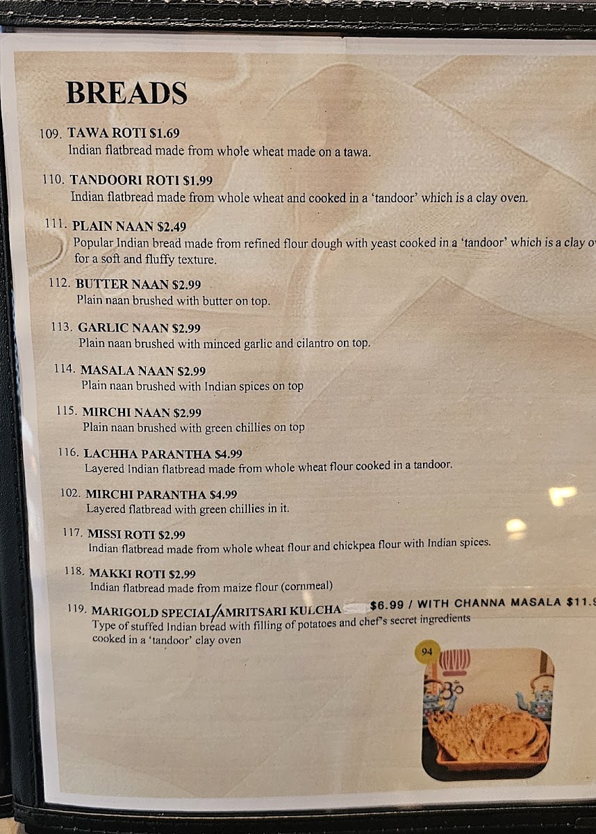 Menu Marigold Indian Cuisine-9