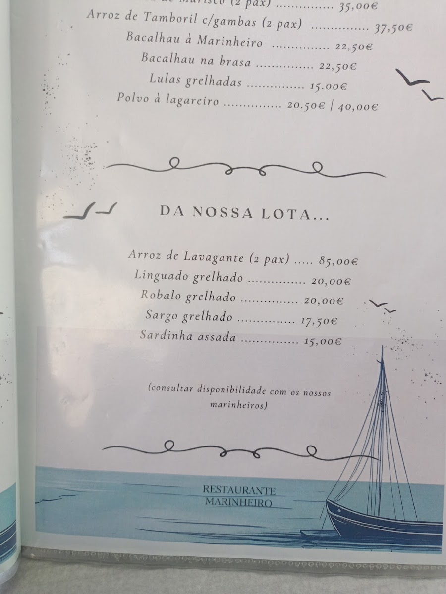 Menu Marinheiro - Restaurante-1