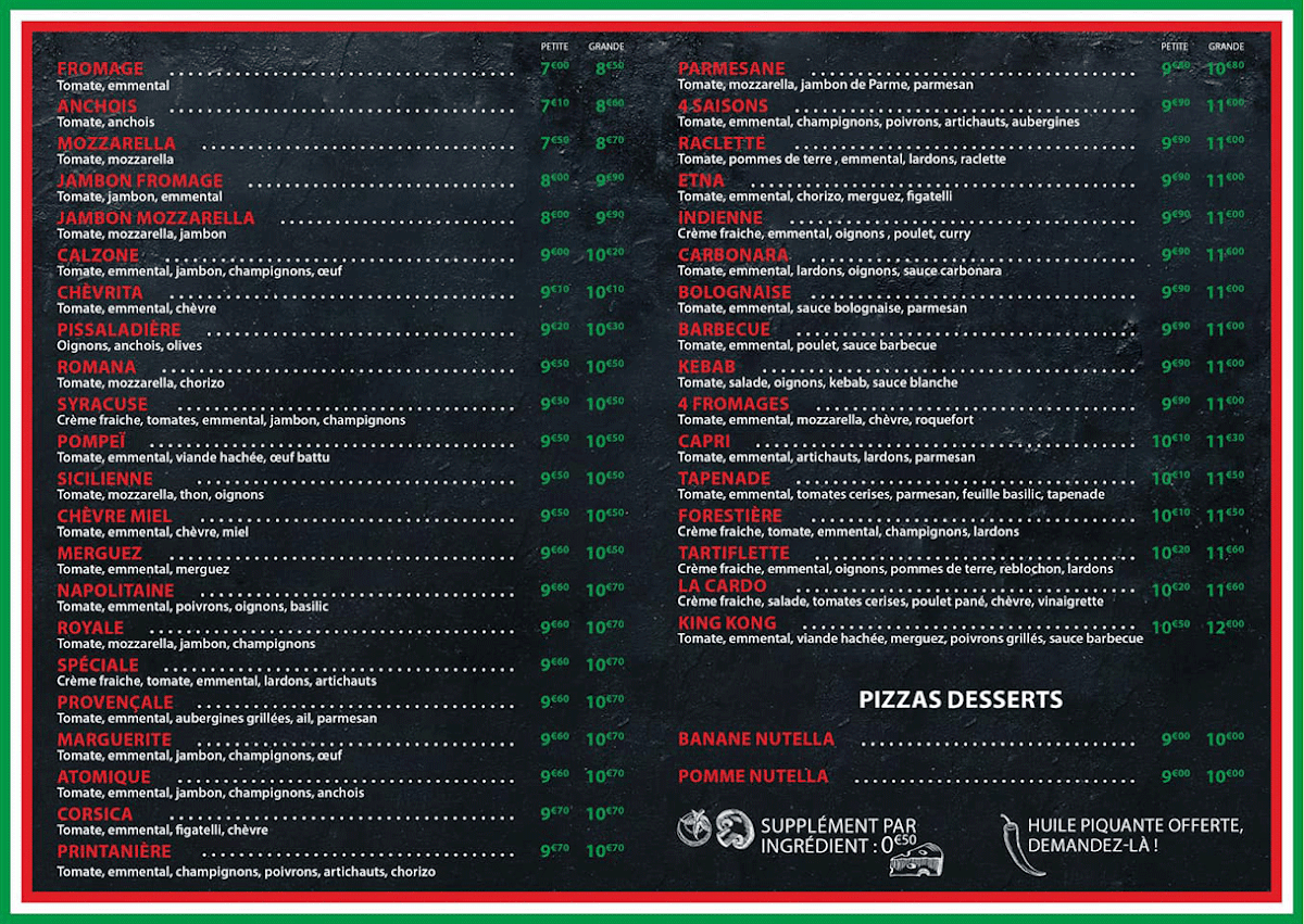 Menu Mario Pizza Pizzeria Six Fours-2
