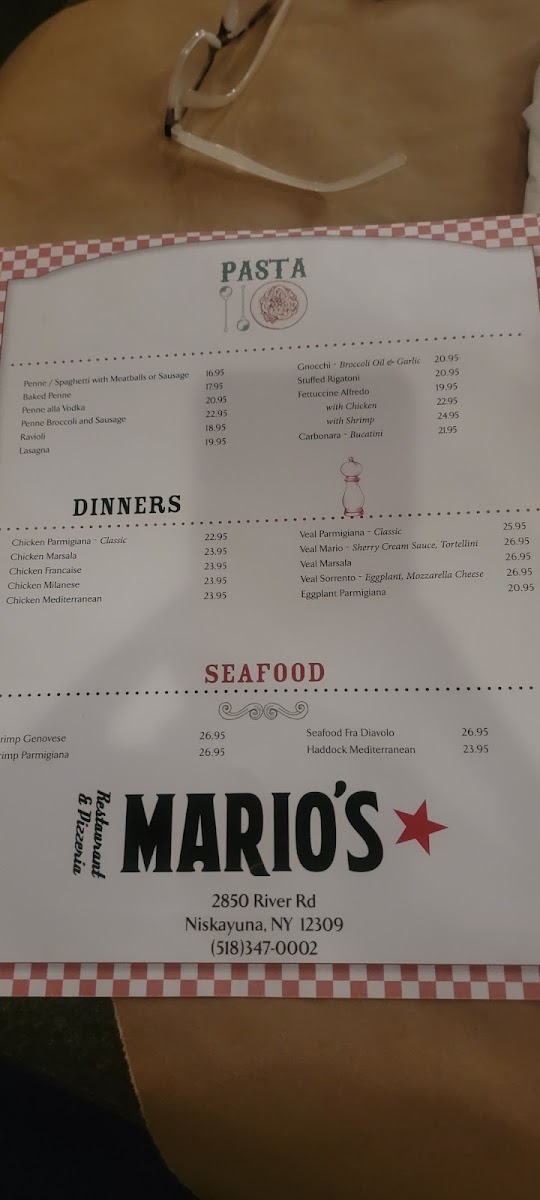 Menu Mario's Restaurant And Pizzeria-3