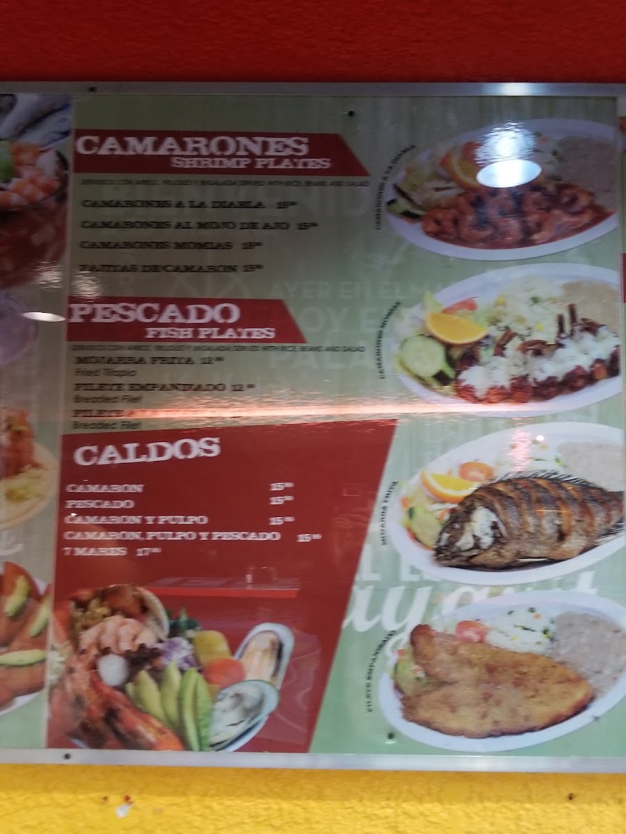Menu Mariscos El 30-9
