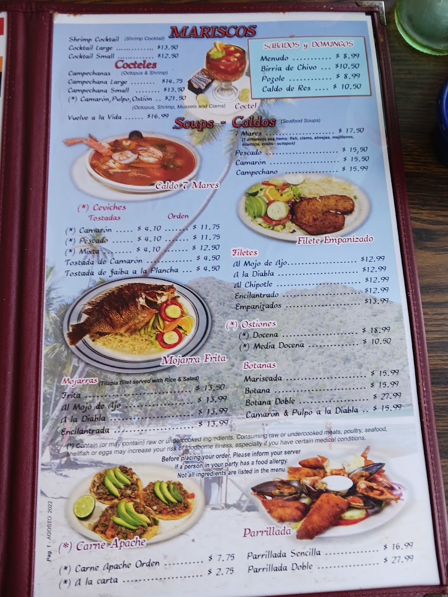 Menu Mariscos El Centenario-6