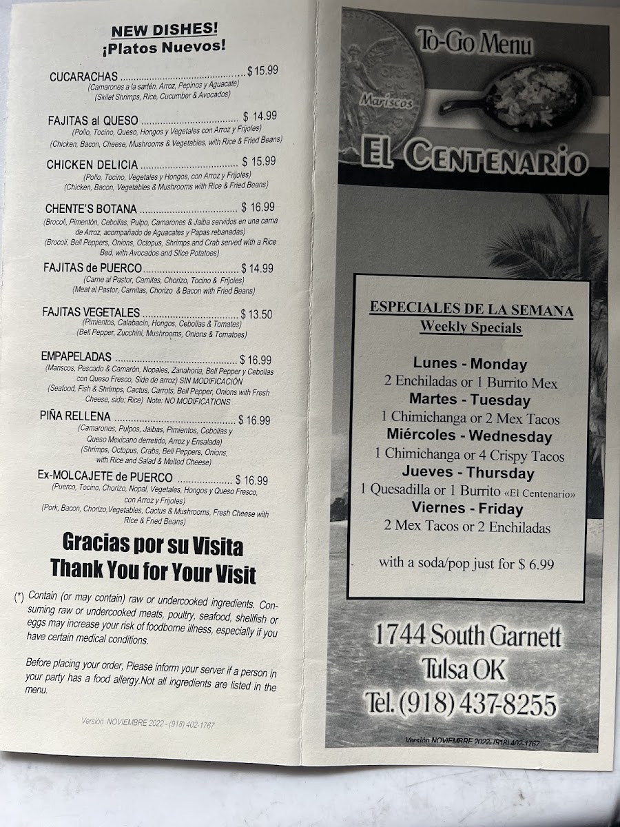Menu Mariscos El Centenario-8