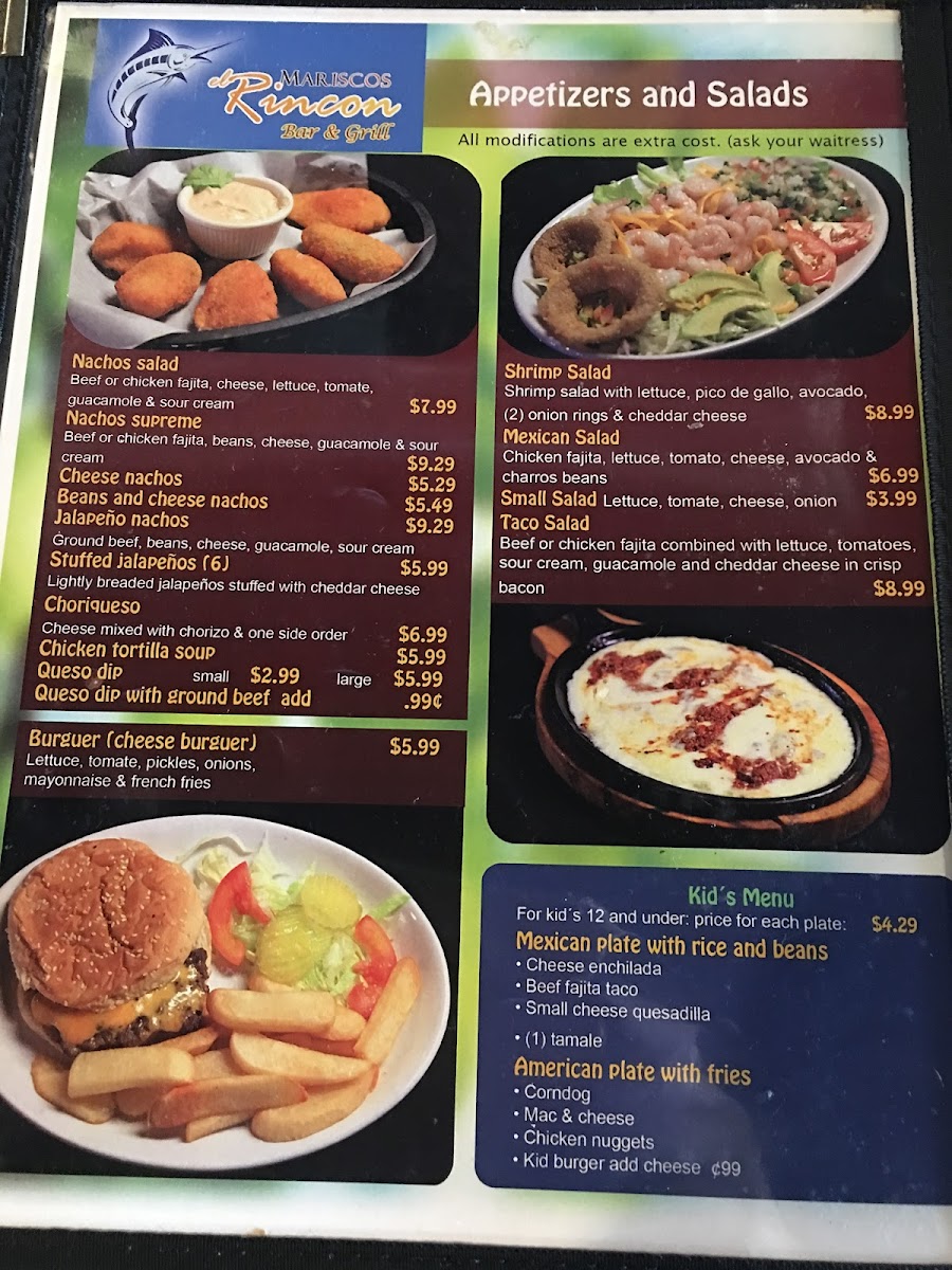 Menu Mariscos El Rincon Bar & Grill-5