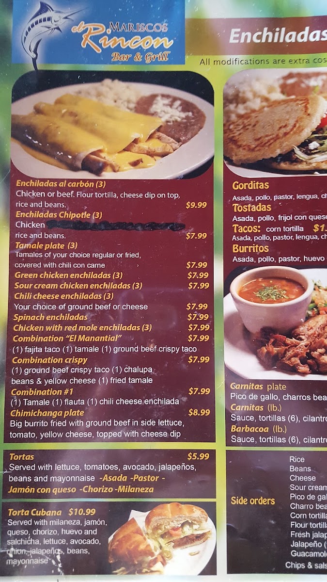Menu Mariscos El Rincon Bar & Grill-6