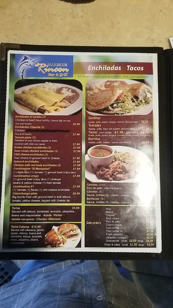 Menu Mariscos El Rincon Bar & Grill-7