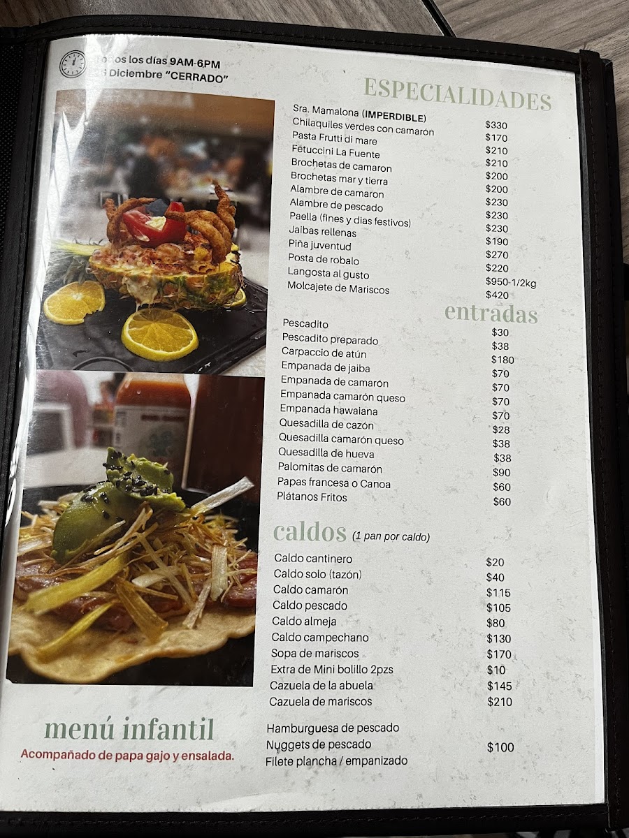 Menu Mariscos La Fuente De La Juventud-1
