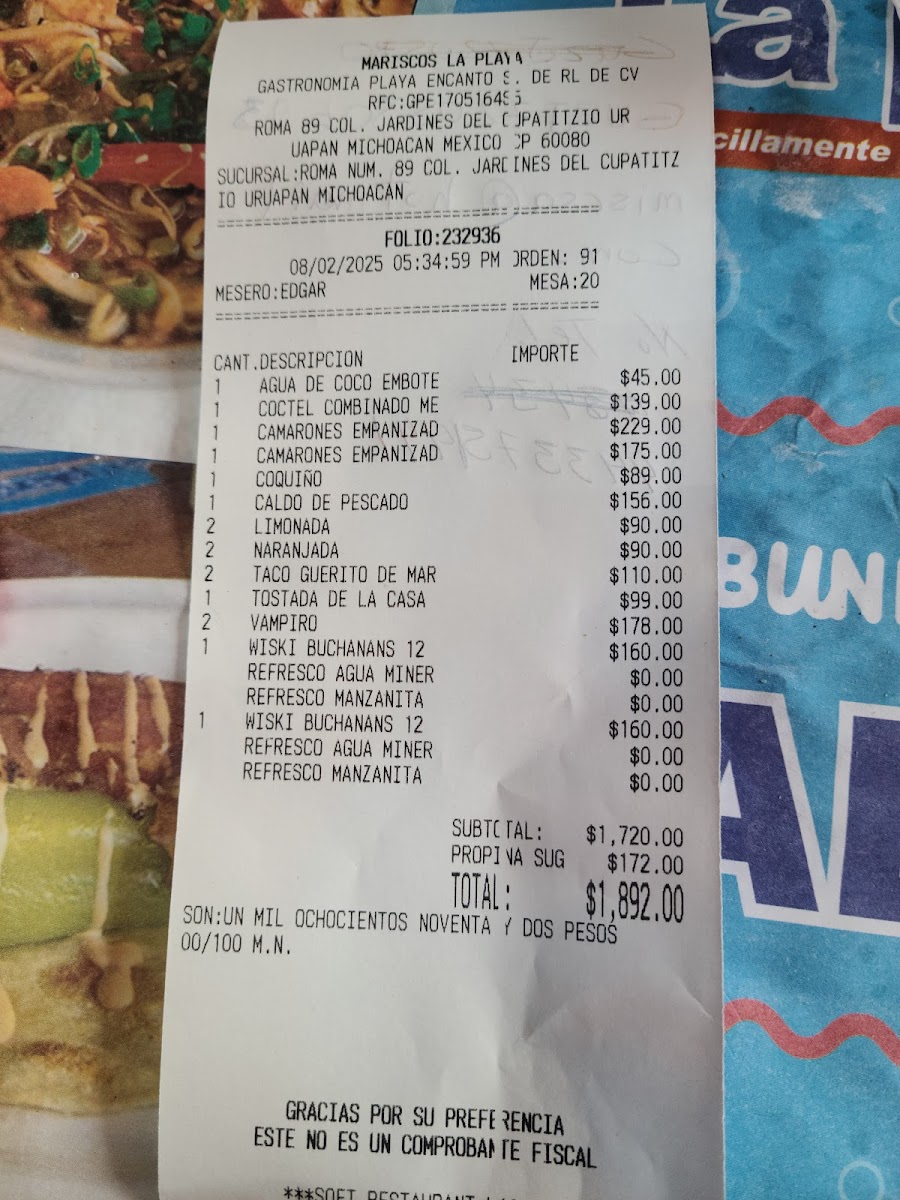 Menu Mariscos La Playa-10