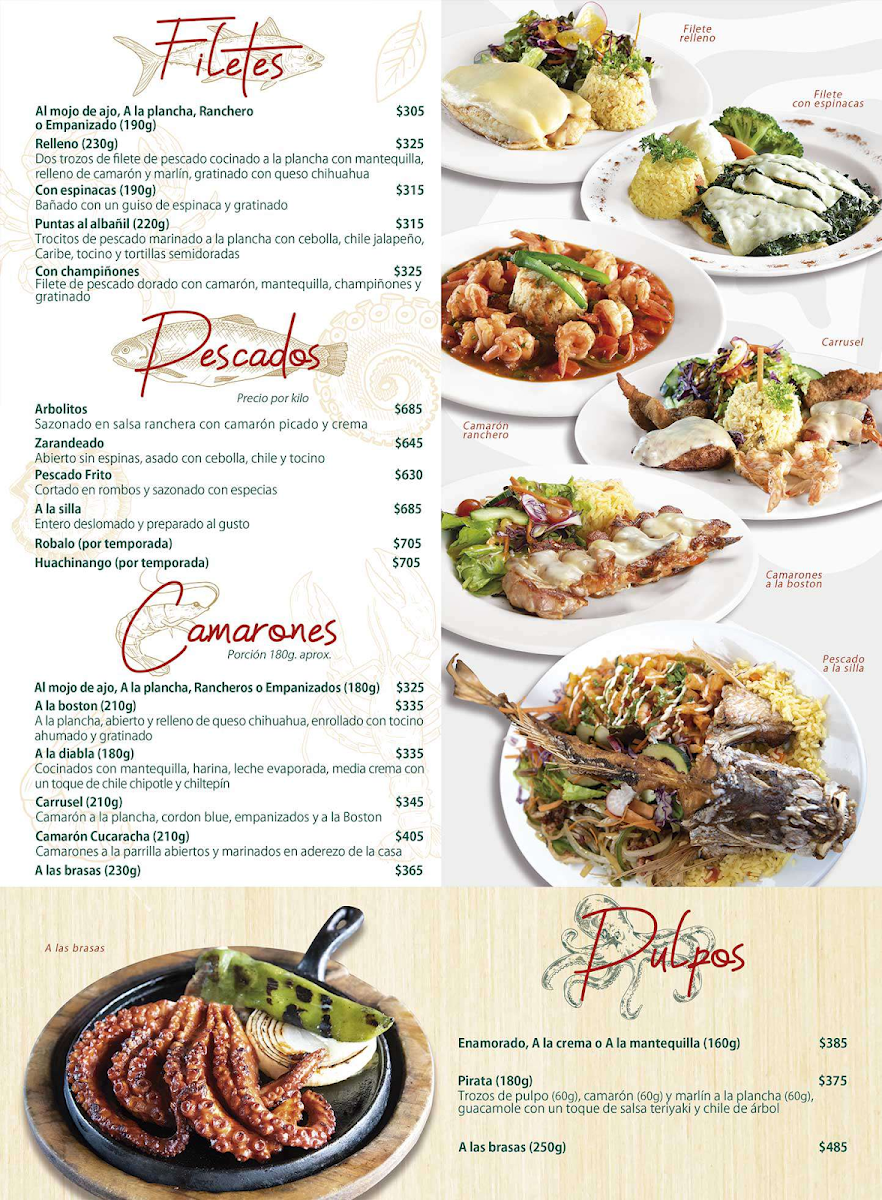 Menu Mariscos Los Arbolitos De Cajeme -- Navojoa-1