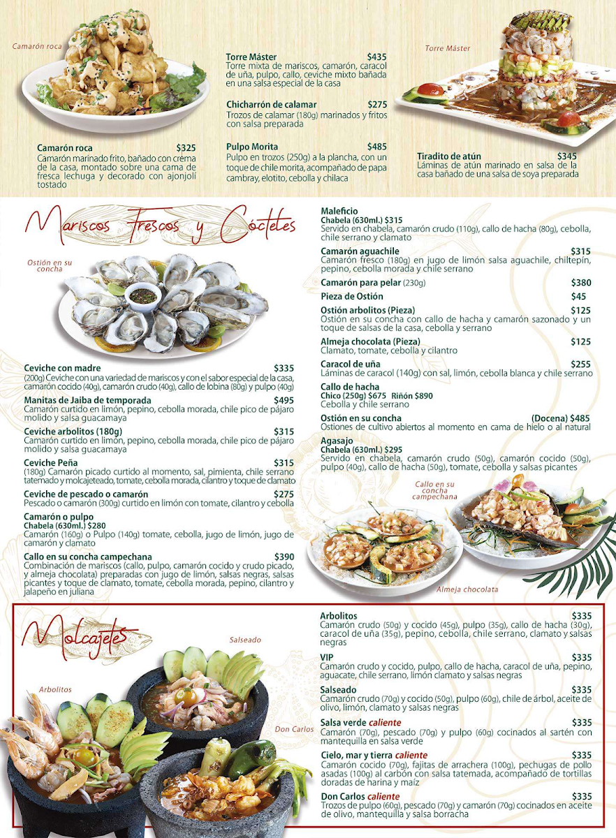 Menu Mariscos Los Arbolitos De Cajeme -- Navojoa-2