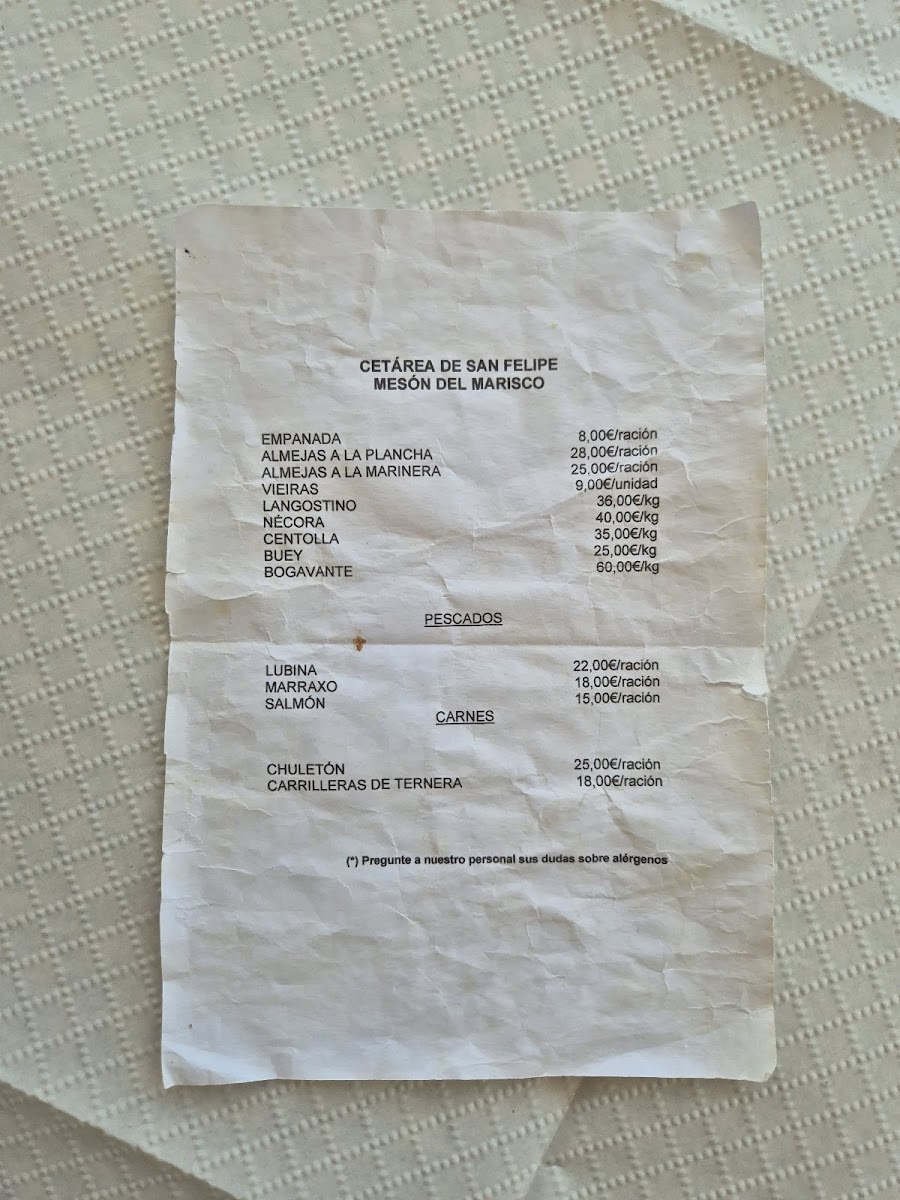Menu Marisquería Cetárea San Felipe-2