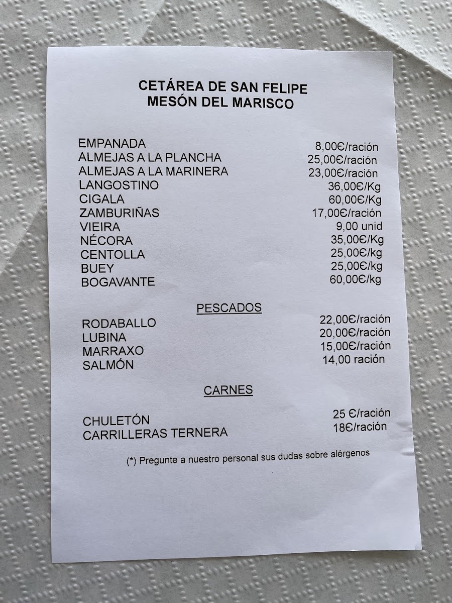 Menu Marisquería Cetárea San Felipe-3