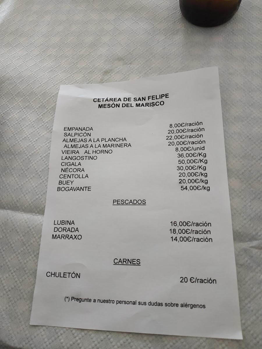 Menu Marisquería Cetárea San Felipe-7