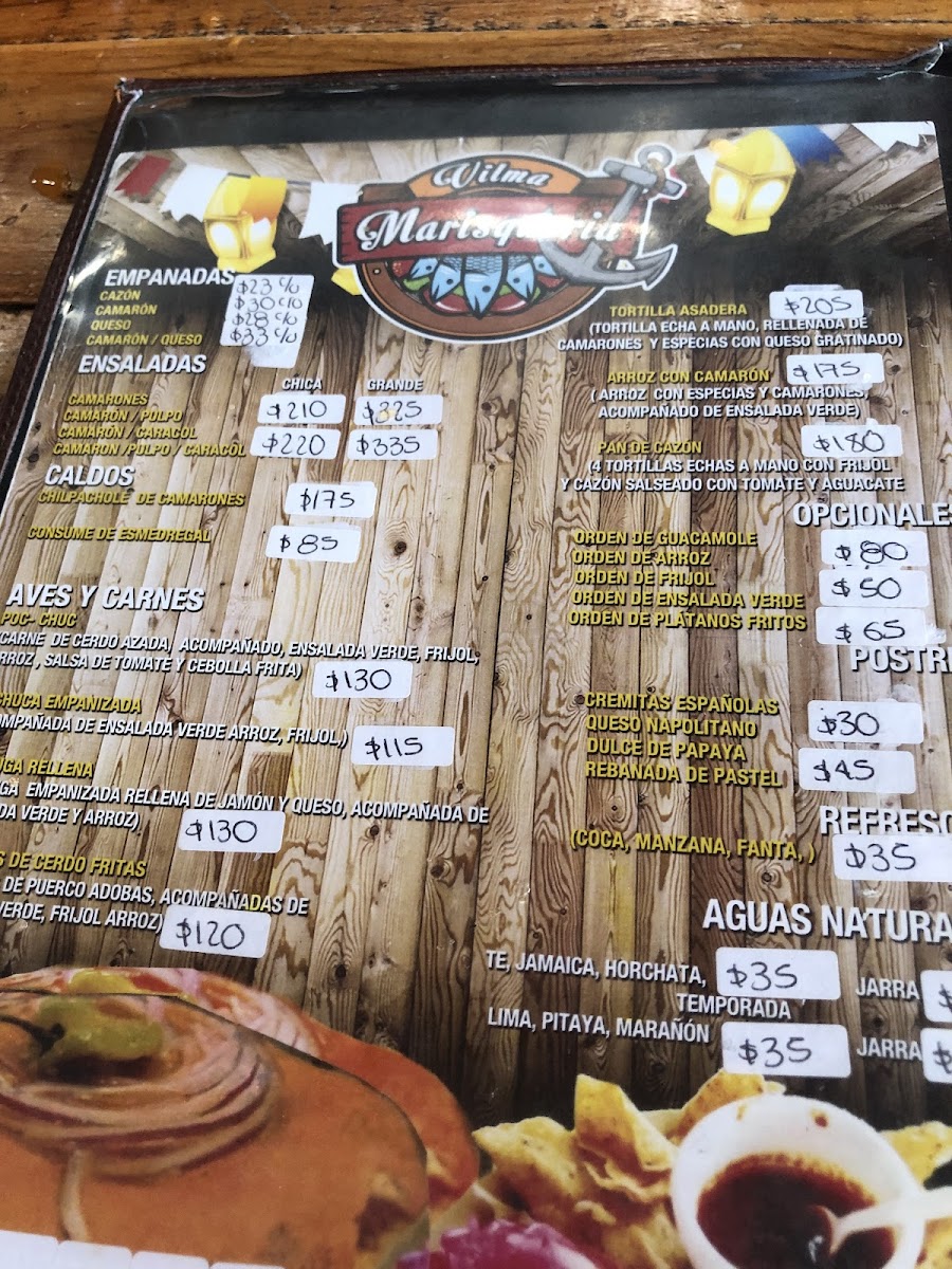 Menu Marisqueria Vilma-1