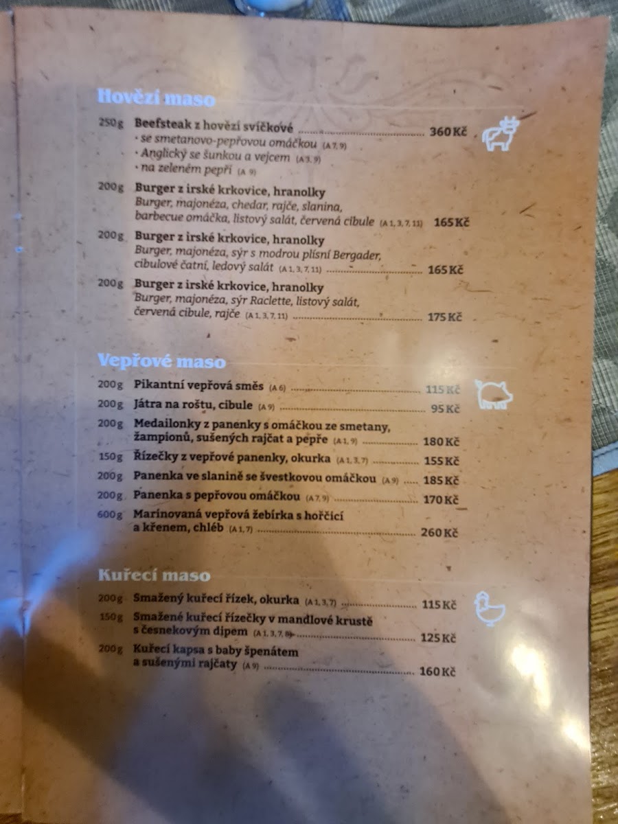 Menu Marjána - Restaurace A Pension-10