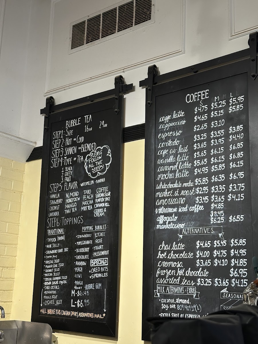 Menu Market Street Boba & Beans-1