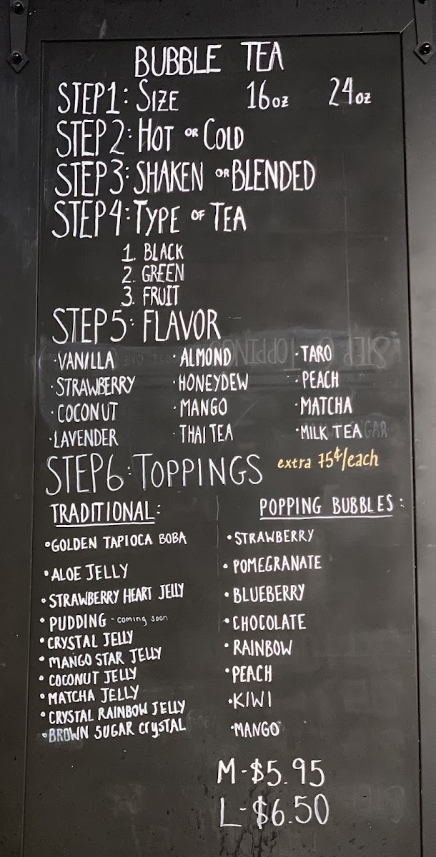 Menu Market Street Boba & Beans-8