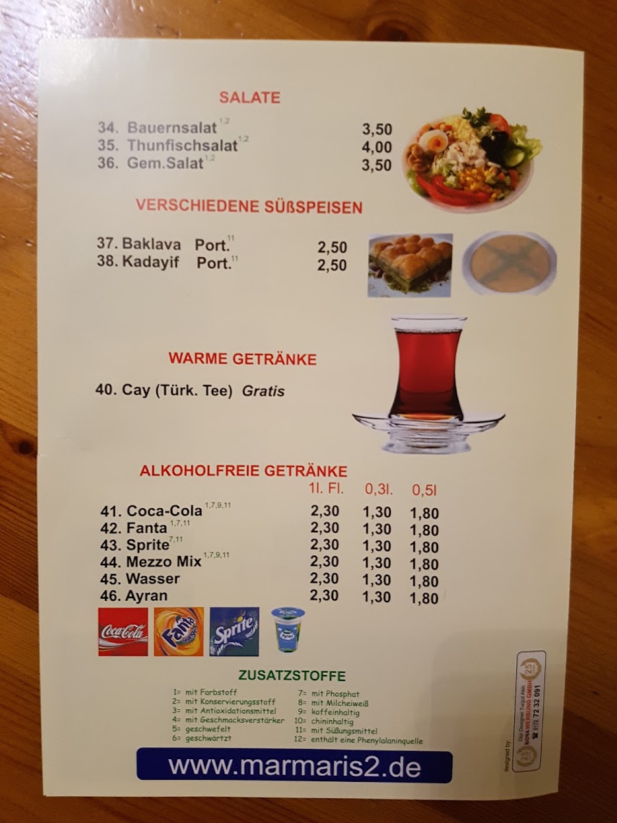 Menu Marmaris 2-5