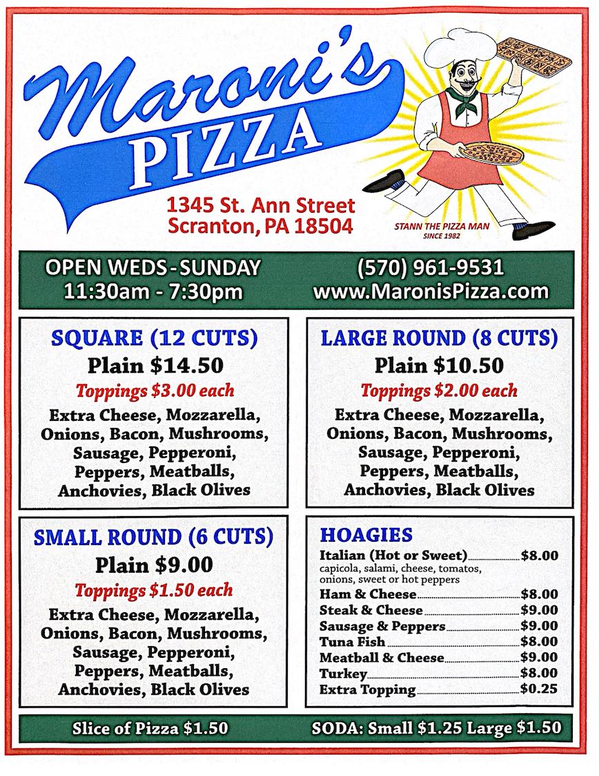 Menu Maroni's Pizza-2