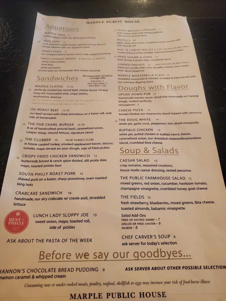 Menu Marple Public House-2
