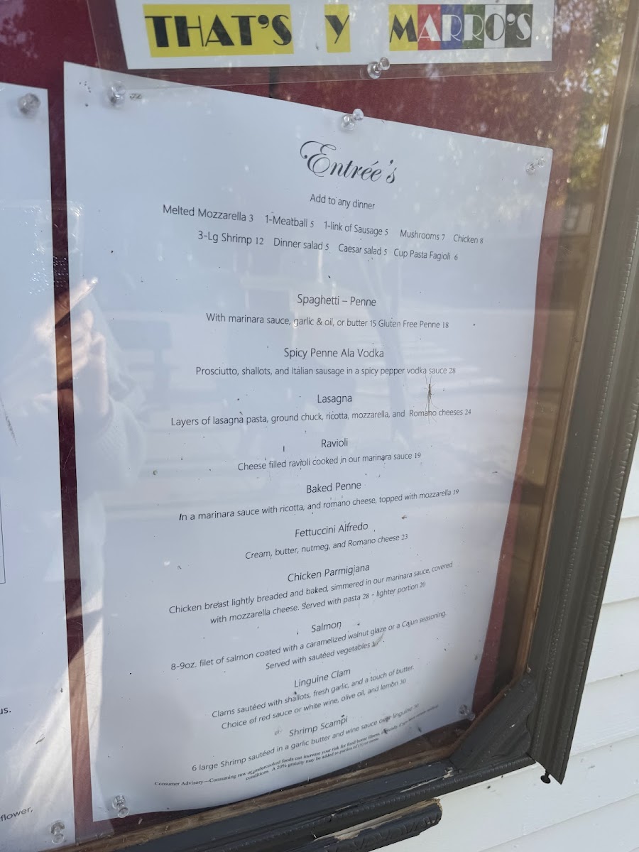Menu Marro's Italian Restaurant-7