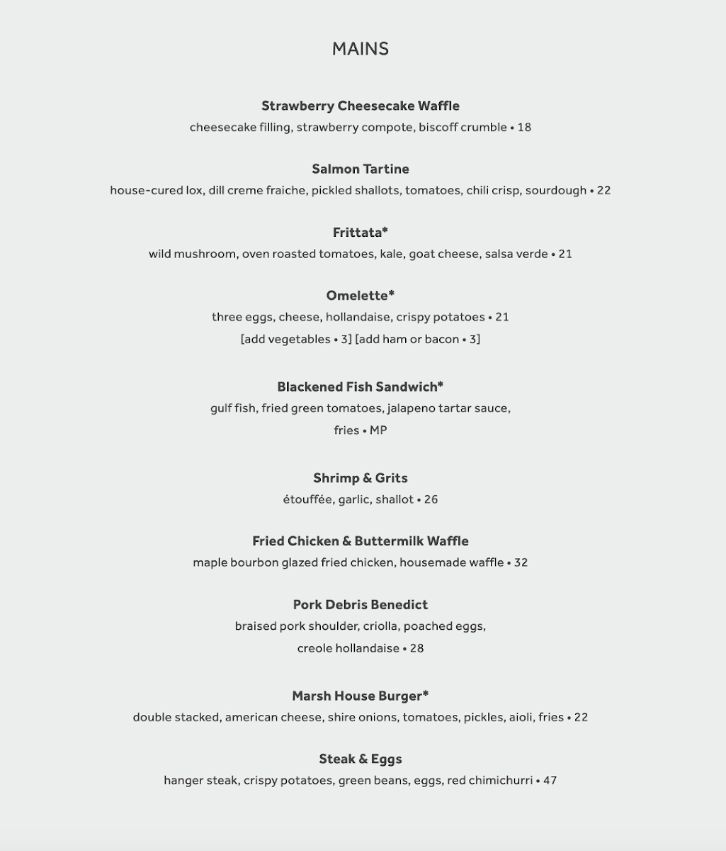 Menu Marsh House-1