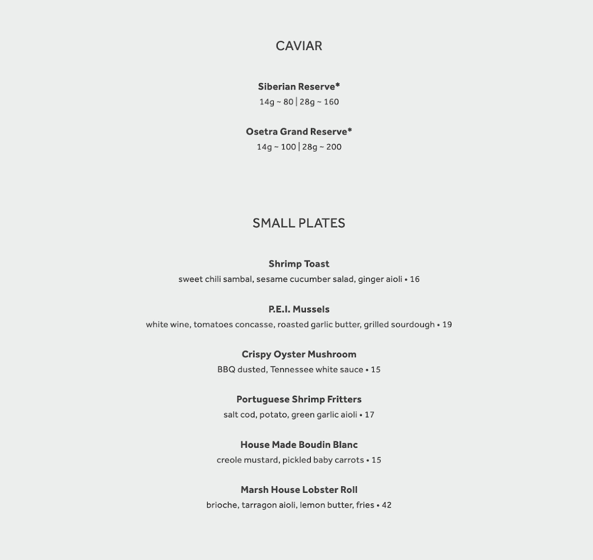 Menu Marsh House-3