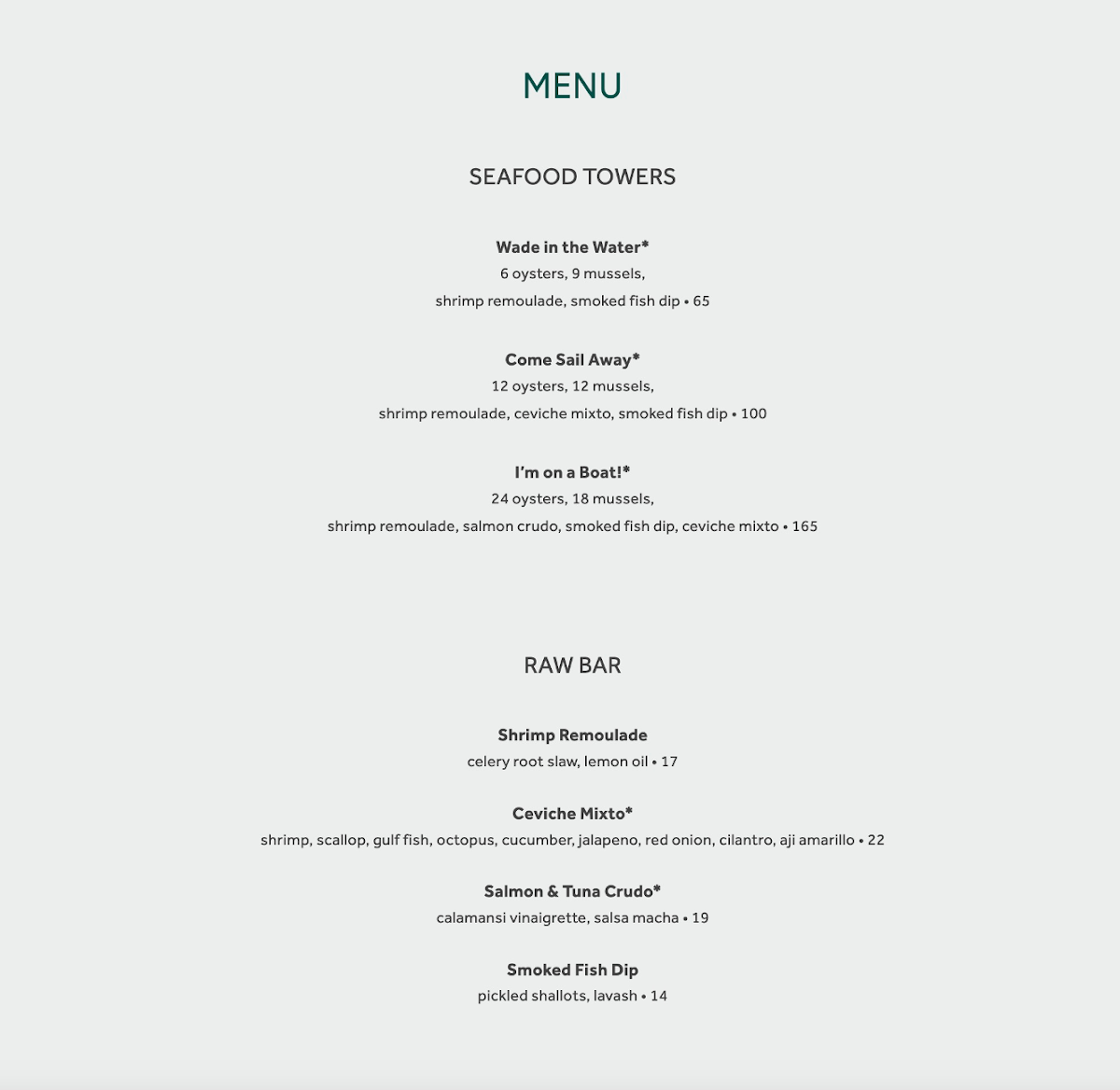 Menu Marsh House-7