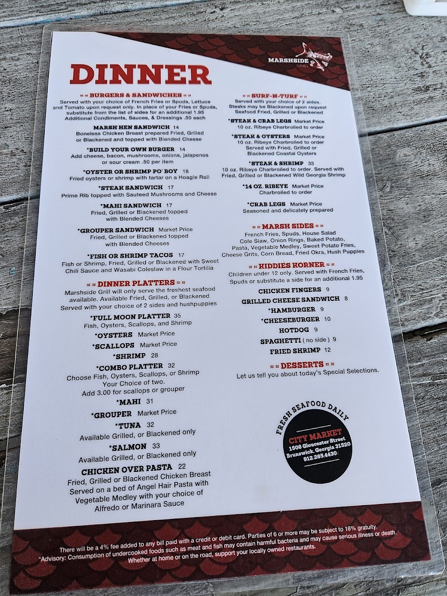 Menu Marshside Grill-1