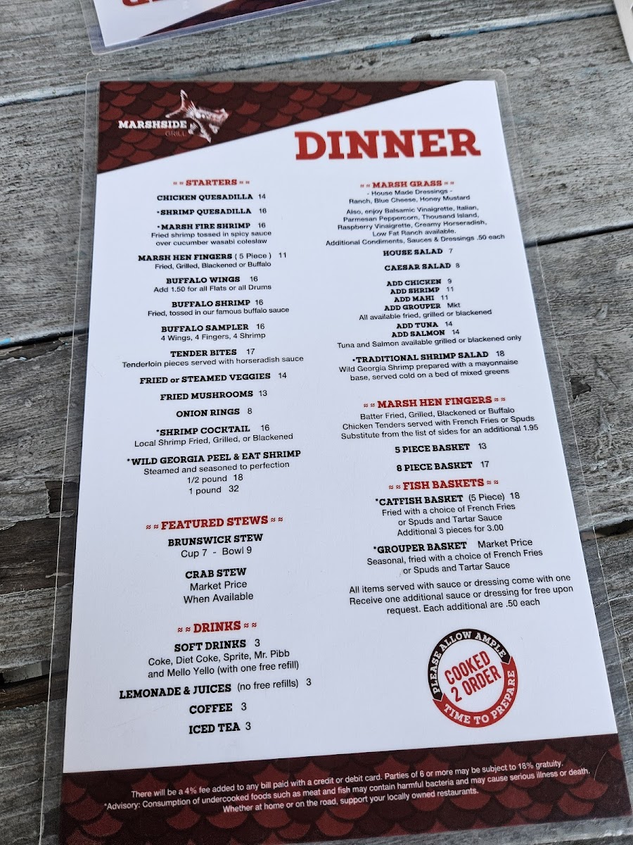 Menu Marshside Grill-2