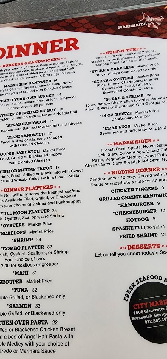 Menu Marshside Grill-5