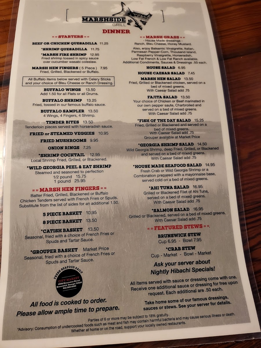 Menu Marshside Grill-8