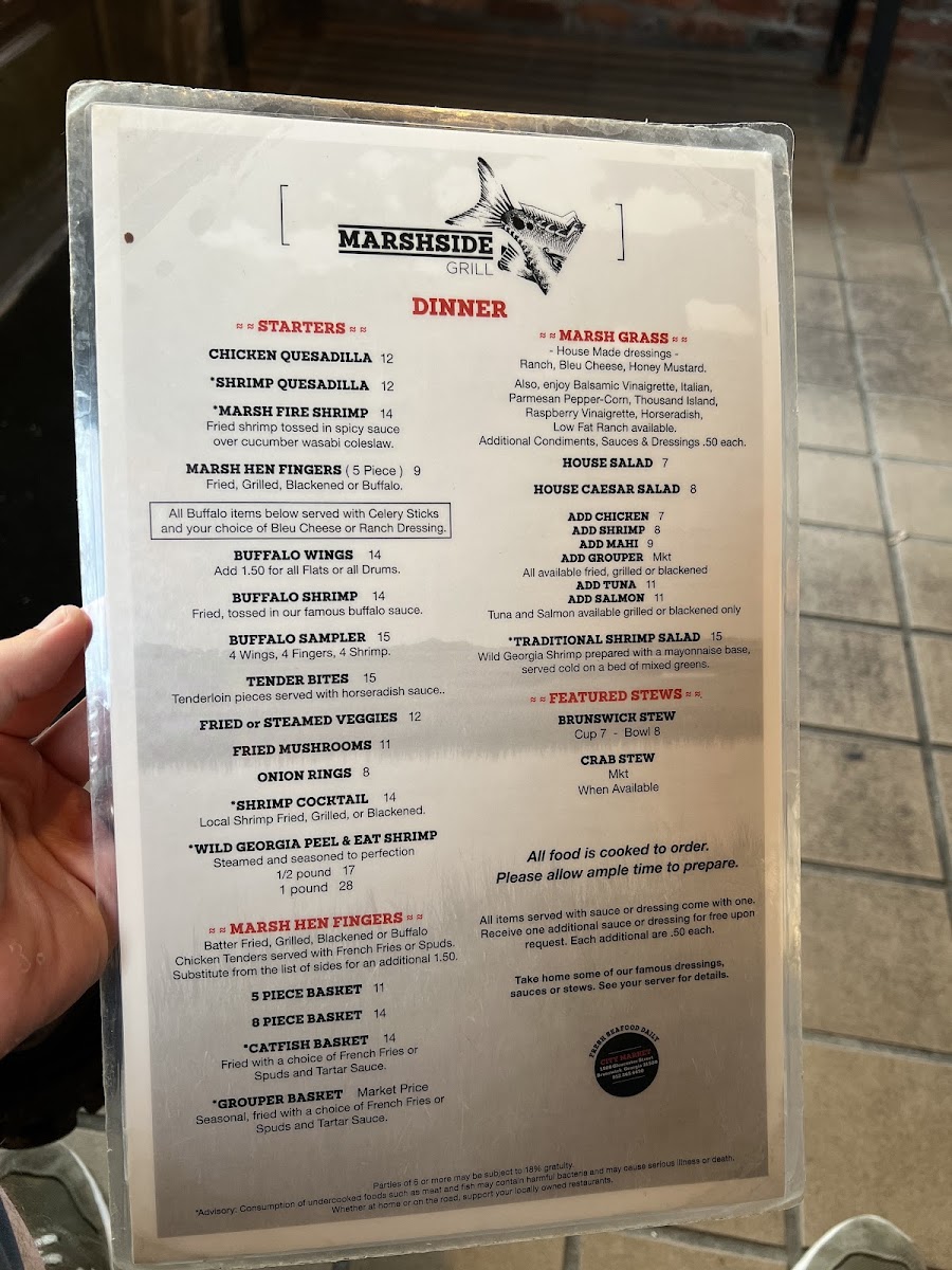 Menu Marshside Grill-9