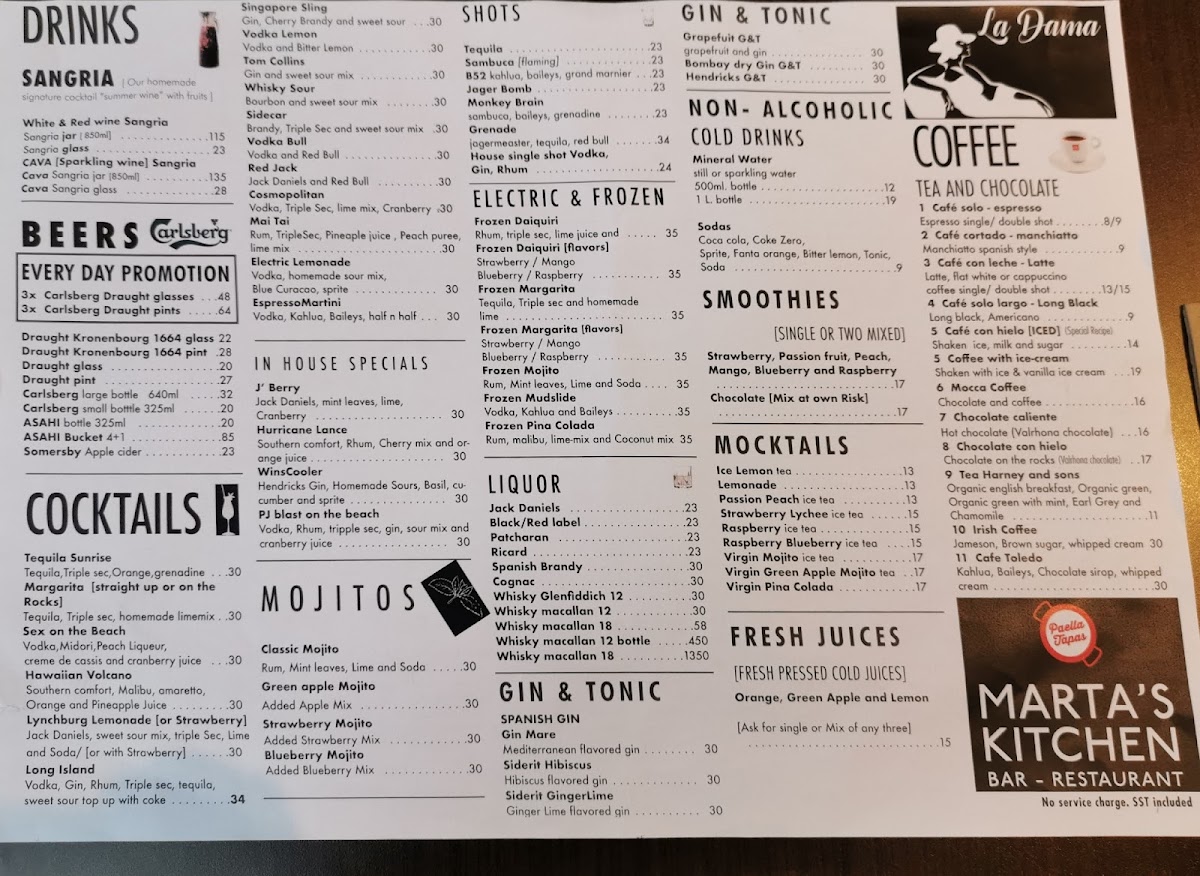 Menu Marta's Kitchen • Hartamas-2