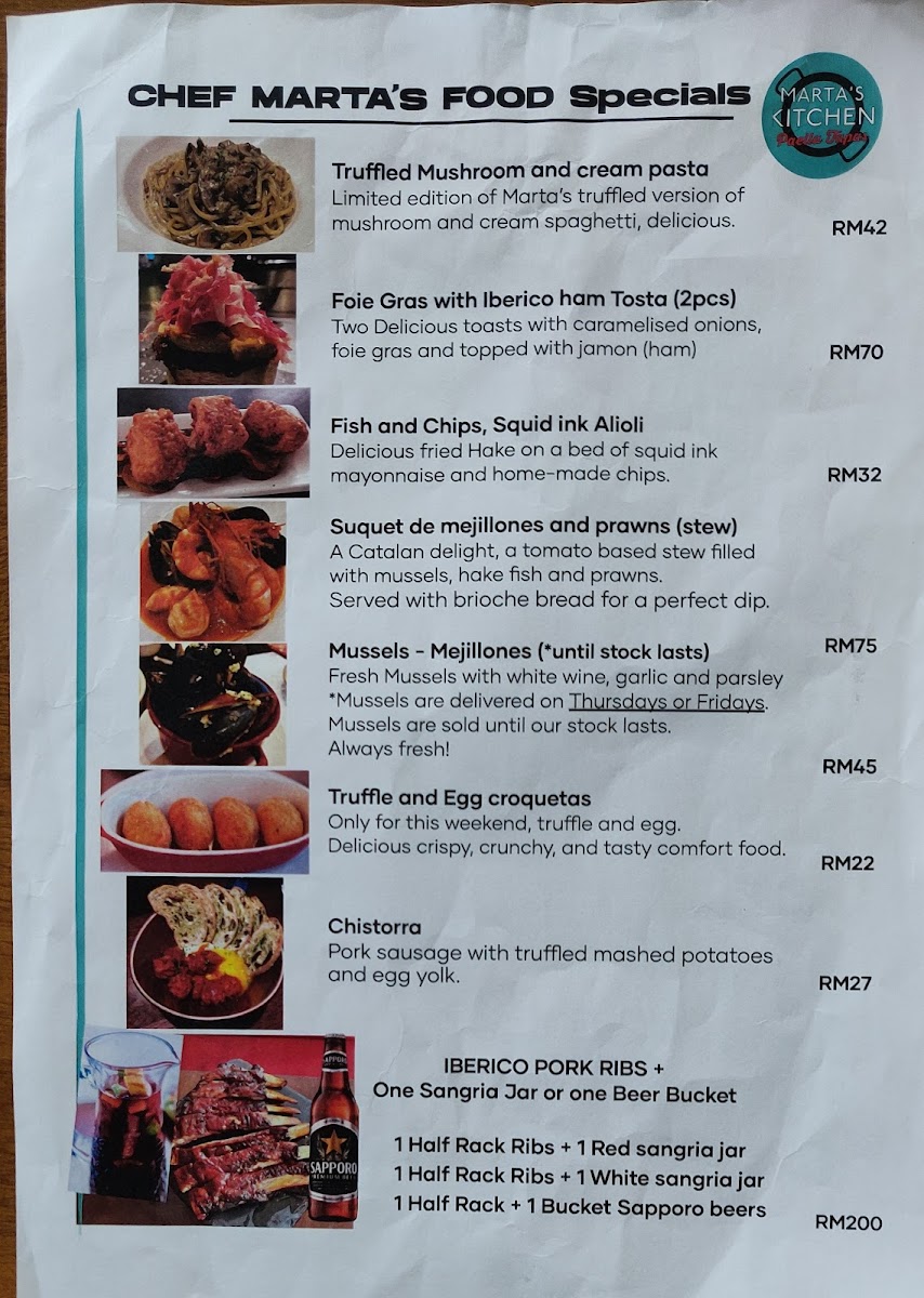 Menu Marta's Kitchen • Hartamas-3