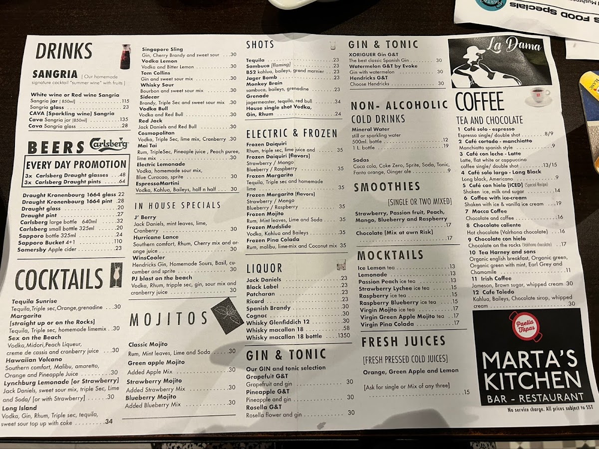 Menu Marta's Kitchen • Hartamas-9