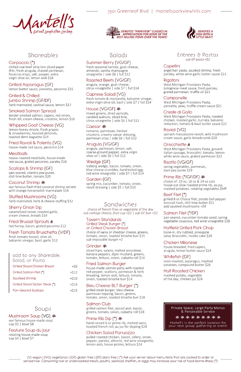 Menu Martell's-2