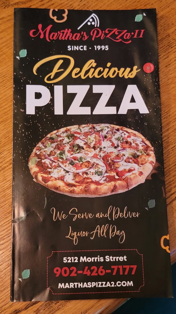 Menu Marthas Pizza || Halifax-4