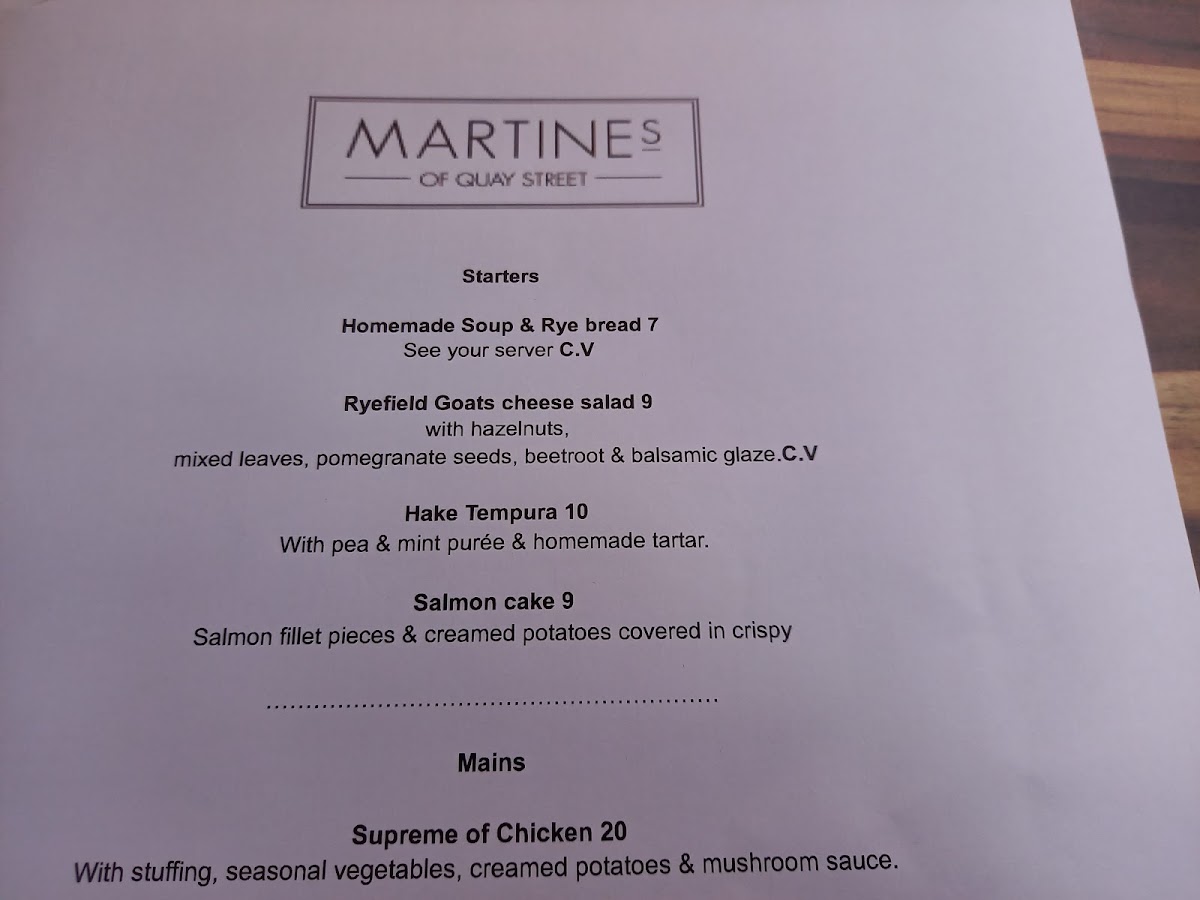 Menu Martine's Restaurant And Winebar-10