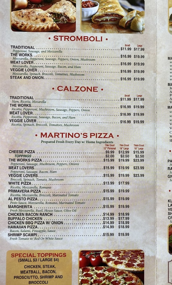 Menu Martino's Italian Traditions-7