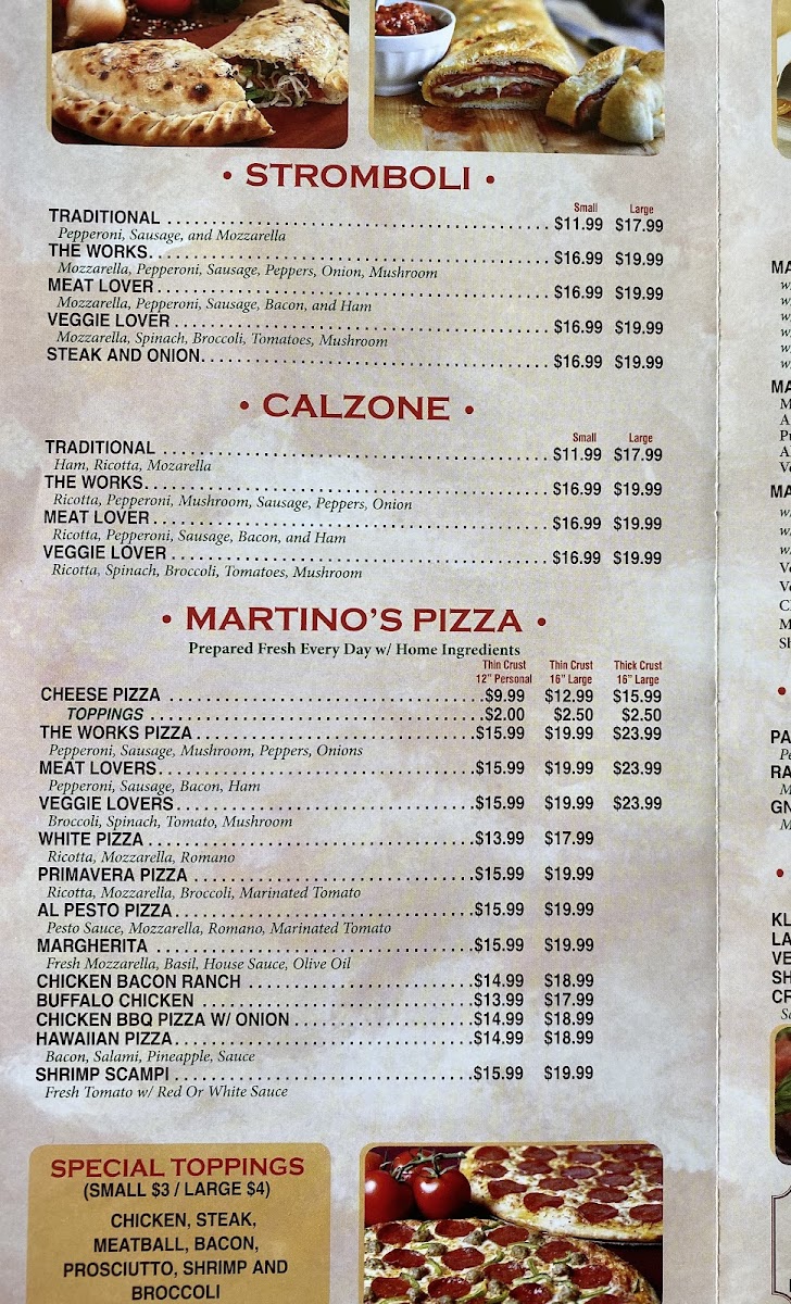 Menu Martino's Italian Traditions-8