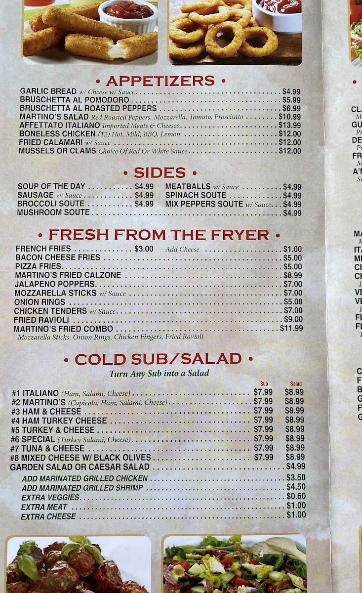 Menu Martino's Italian Traditions-9