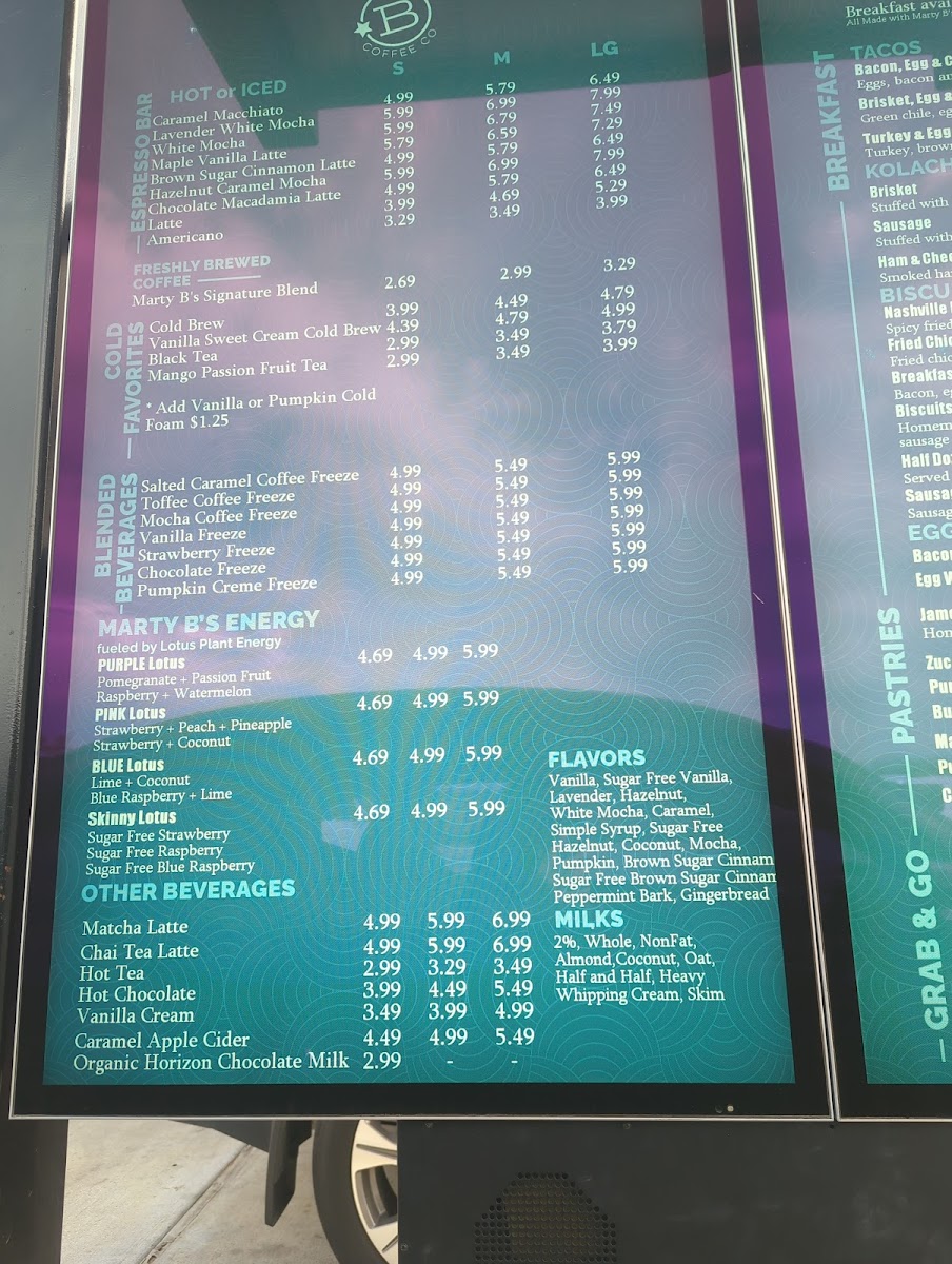 Menu Marty B's Coffee-3