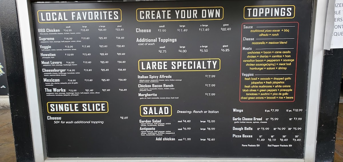 Menu Marvin's Pizza Place And Mexican Food-2