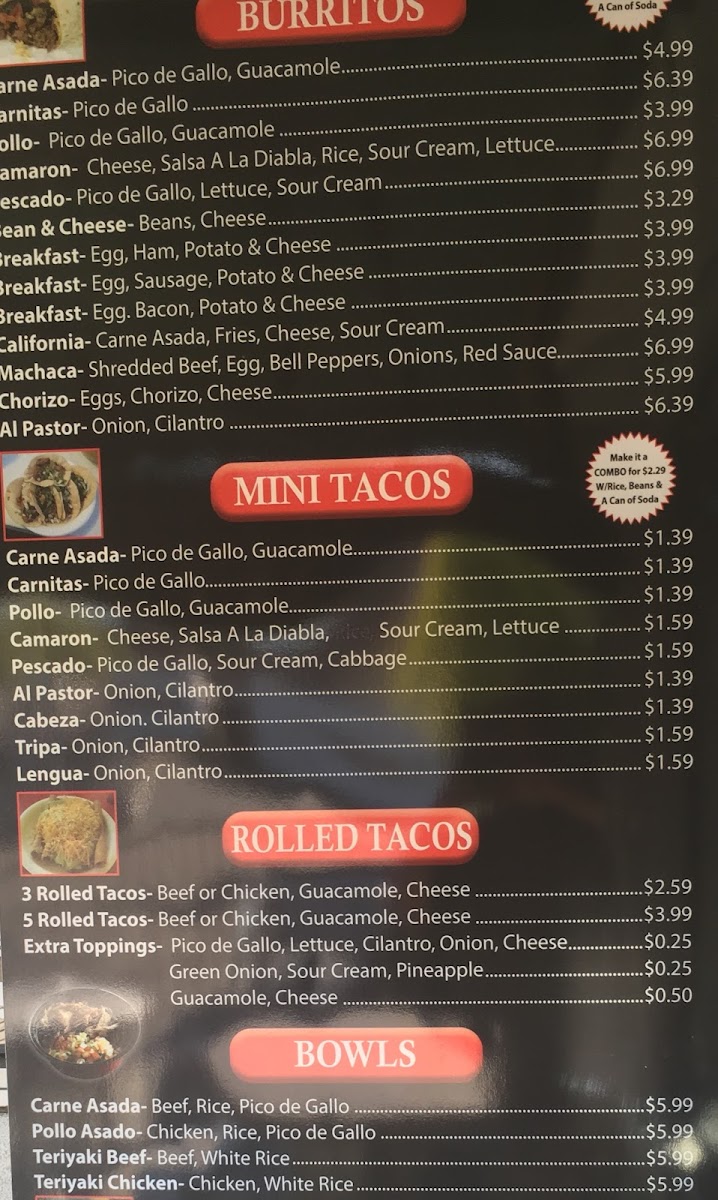 Menu Marvin's Pizza Place And Mexican Food-8