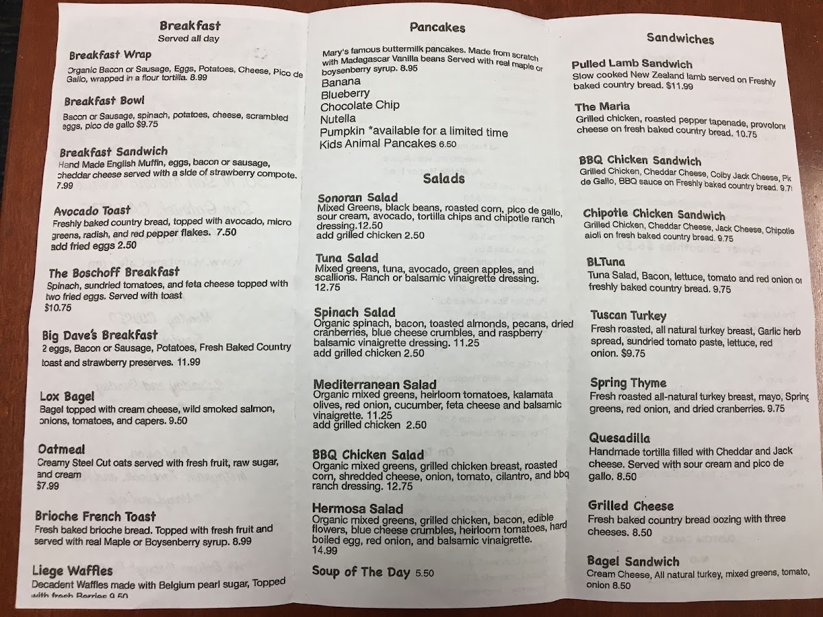 Menu Mary Lane Cafe-4