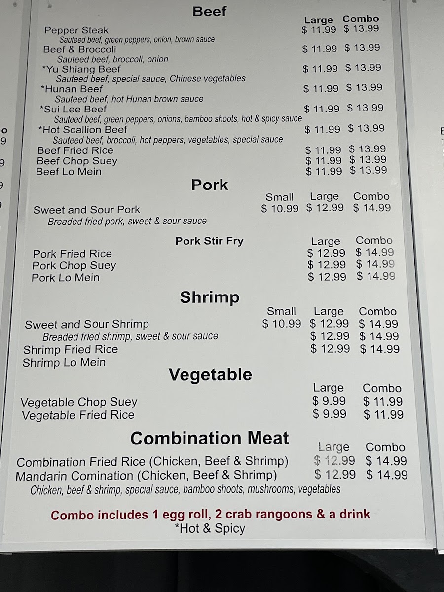 Menu Mary's Asian Diner-1