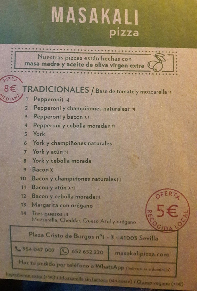 Menu Masakali Pizza Cristo De Burgos-6