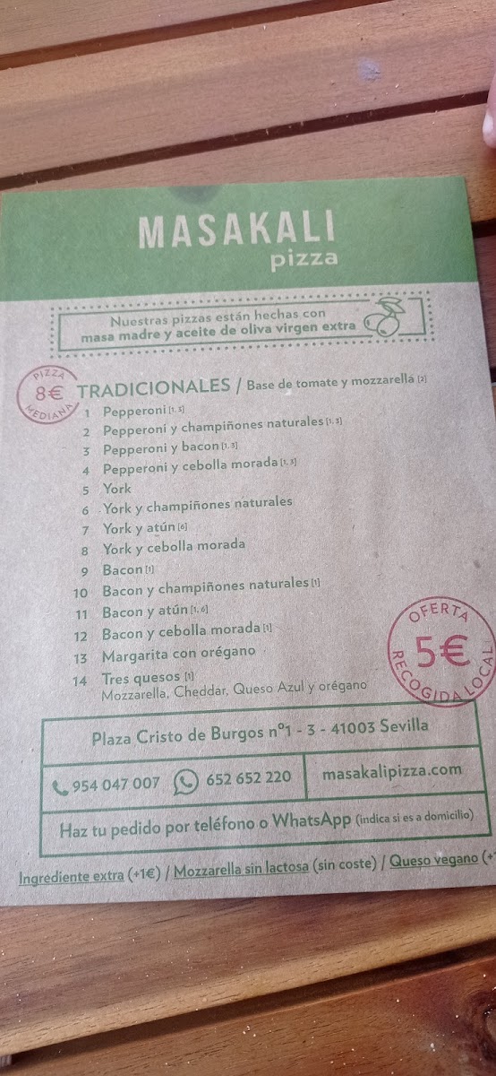 Menu Masakali Pizza Cristo De Burgos-7