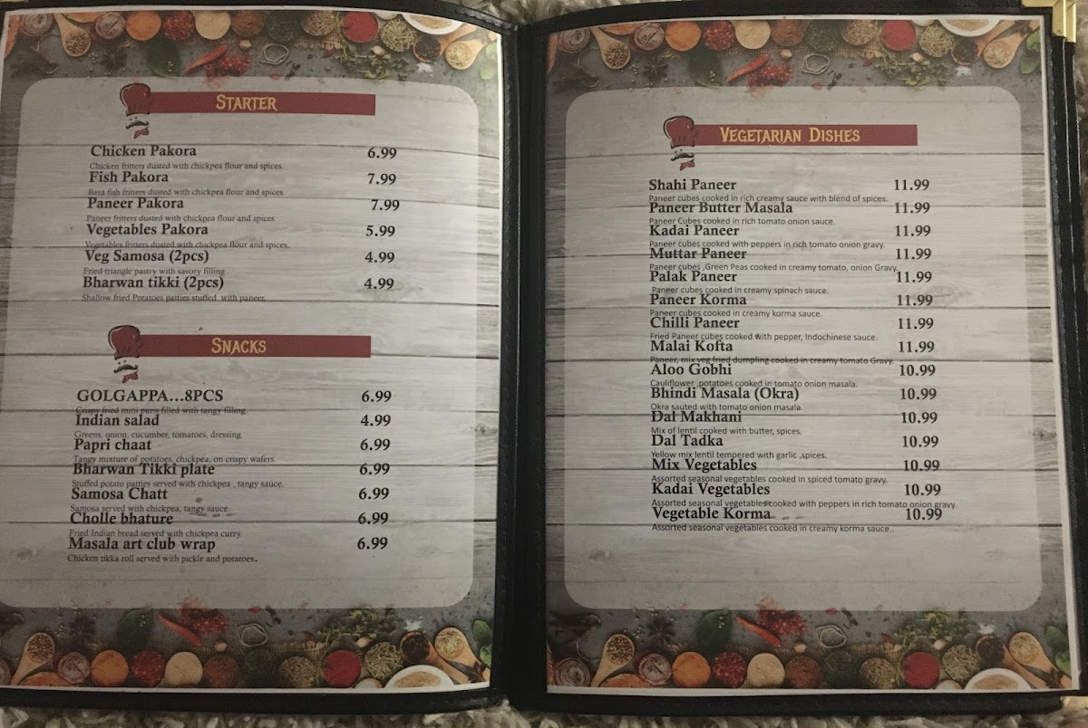 Menu Masala Art Indian Restaurant Abbotsford Bc-10